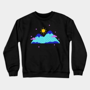 blue mountain design Crewneck Sweatshirt